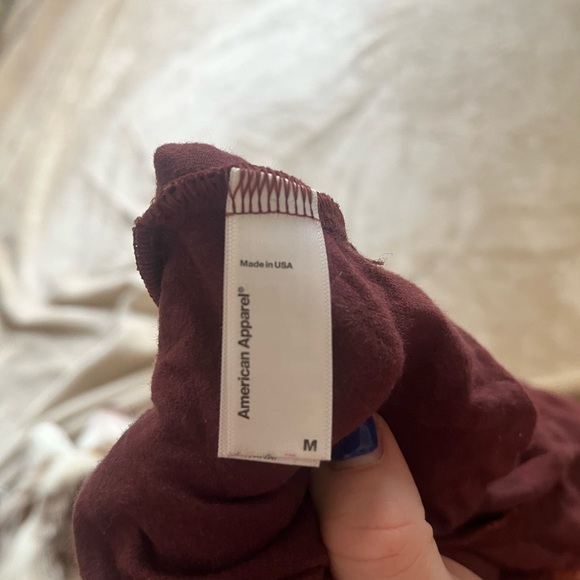 American Apparel Halter Bodysuit Burgundy - Picture 3 of 4